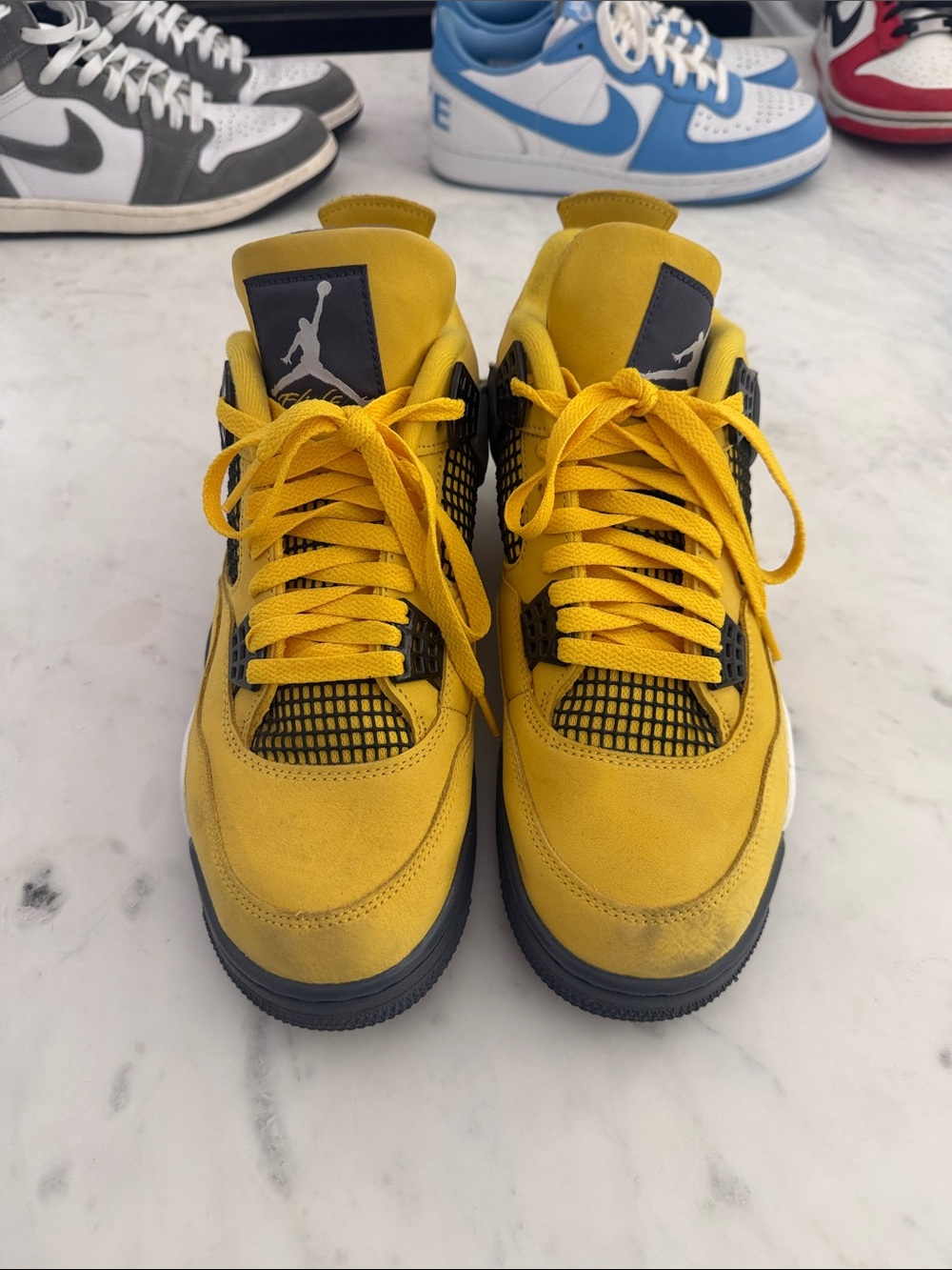 Nike Air Jordan 4 Retro Yellow Black “Lightning” no box size 10